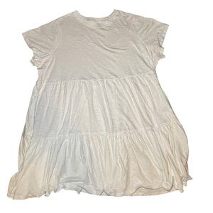 Old Navy Classic White Tiered T-Shirt Dress
